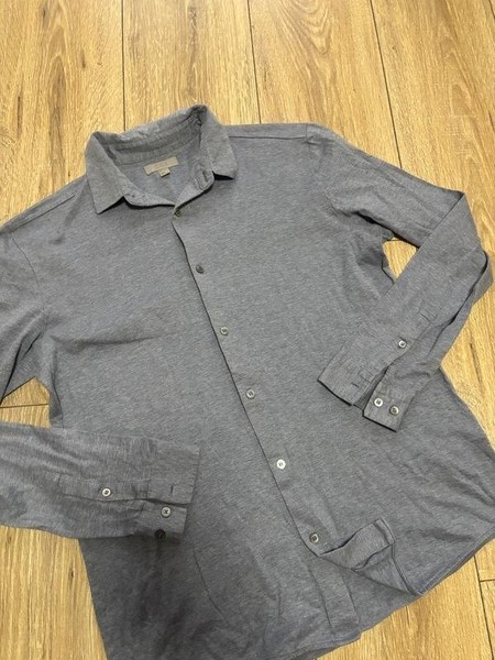 Men COS Shirt Blue Knit 36 / S / 44
