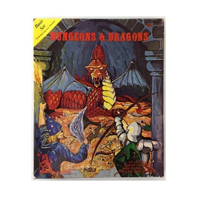TSR Basic D&D Dungeons & Dragons - Basic Set (4th w/B1 & Lizard Logo) VG/NM