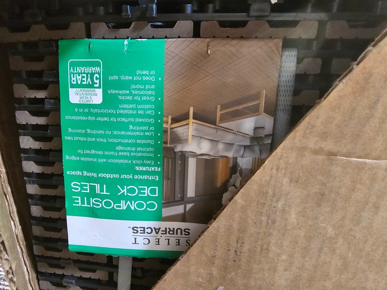 (QTY 24) Select Surfaces SCDTP0401 Composite Deck Tiles Cedar 11.81" x 11.81"