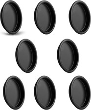 8 Pack Closet Door Finger Pulls, 2-1/16' Round Sliding Door Handles, Matte Black