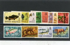 British Honduras 1968 Animals Fish Scott# 214-25 Mint LH