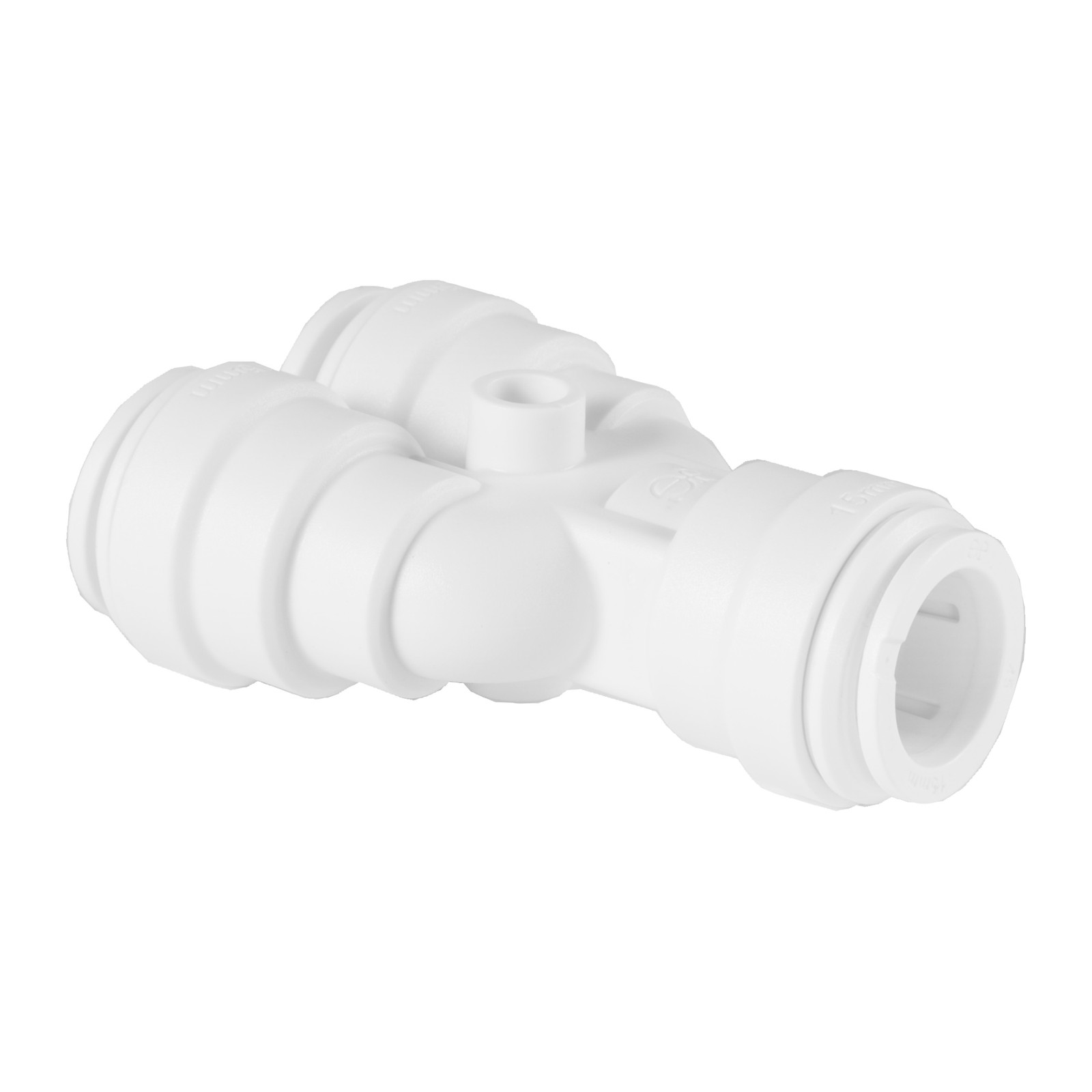 John Guest 15mm 2 Way Divider Y Connector Pipe Fitting Push Fit (Pack of 4)