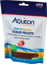 Aqueon Nutritious Slow-Sinking Color Enhancing Cichlid Pellet 4.5-Ounce - 3 Pack