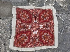 Vintage square headscarf, high quality cotton scarf, retro European scarf