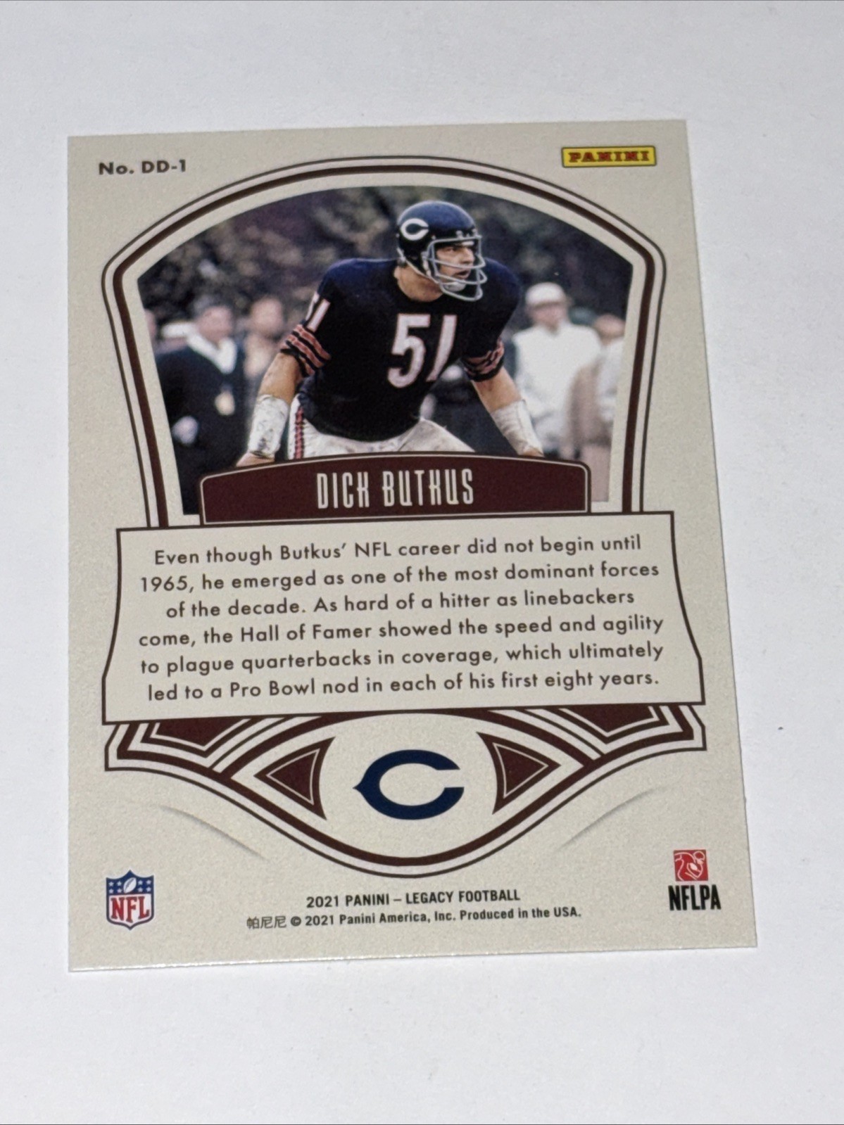 2021 Panini Legacy - Decade of Dominance Dick Butkus #DD-1 for sale ...