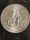 Silver 1oz Fine .999 Silver Round The AMERICAN PROSPECTOR 1984 Coin