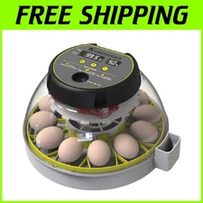 12-Egg Incubator with Humidity Display & Egg Candler
