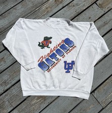 VINTAGE UNIVERSITY OF FLORIDA GATORS 90s CREWNECK SWEATSHIRT BOXY WHITE FIGHTING
