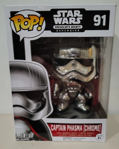 Funko Pop! Vinyl: Star Wars - Captain Phasma (Chrome) #91 Smuggler's Bounty Excl