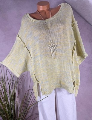 Women's shirt summer sweater casual oversized left seams 40-44 pistachio