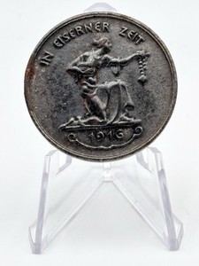 Antique 1916 In Eiserner Zeit German WWI Token "Gold for Iron"