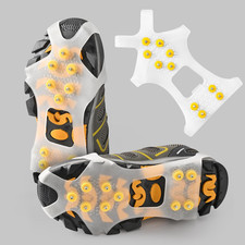 Light Ice Snow Grips Cleat Crampons over Shoe Boot Traction Cleat Slip-On Stretc