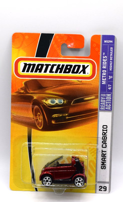 Matchbox Lot of 2 2001 Smart Car Cabrio Variation #28 Green and #29 Red