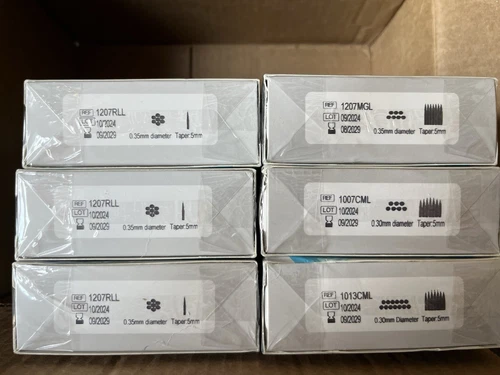 6 Boxes JCONLY Vetar Needle Cartridges 20pcs, Various Sizes And Tapers - product listing photo
