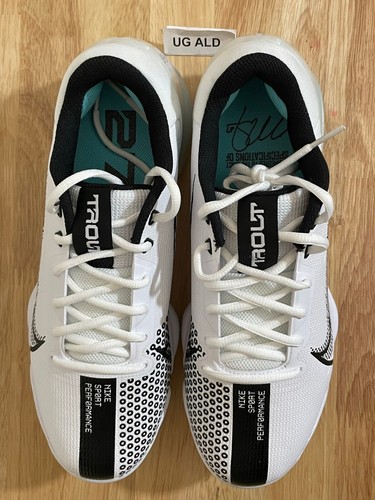 Nike Force Zoom Mike Trout 7 White/Black Baseball Cleats Size Men's 8 CQ7224 101 - Picture 7 of 9