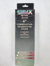 Piedra de Afilar Combinada STEELEX D1116 6" Aluminio Grano Grueso y Medio. Óxido
