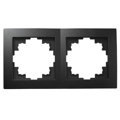 MCPOWER Schalterserie Flair schwarz matt Steckdose Schalter Rahmen Antennendose USB NEU