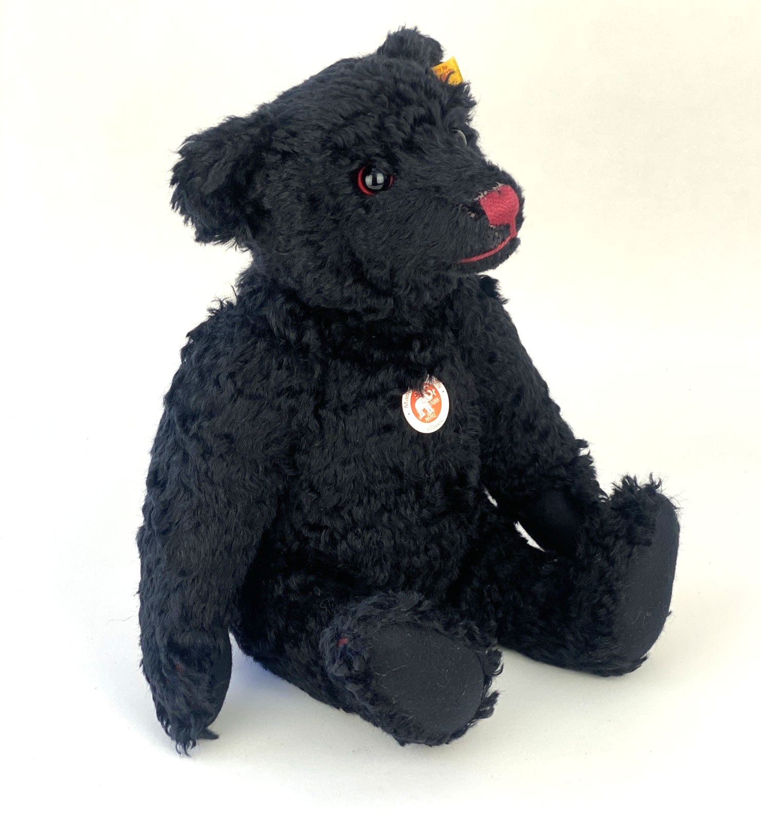 Steiff Classic Teddy Bear - Black Mohair, 42cm - EAN:005985 - Growler