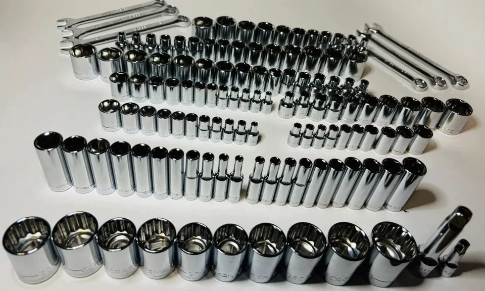 CRAFTSMAN 164 pc 1/4 3/8 1/2 Dr SAE METRIC MM 6pt 12pt wrench socket Tool set - Image 2 of 4