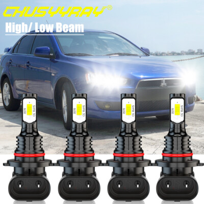 For Mitsubishi Lancer 2008-2017 Combo 9005 9006 LED Headlight Bulb