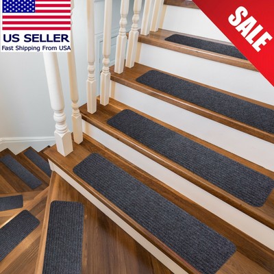 Stair Treads Non Slip Soft Carpet Strips For Indoors Safety Anti Slip Step Rug 796753985496 Ebay