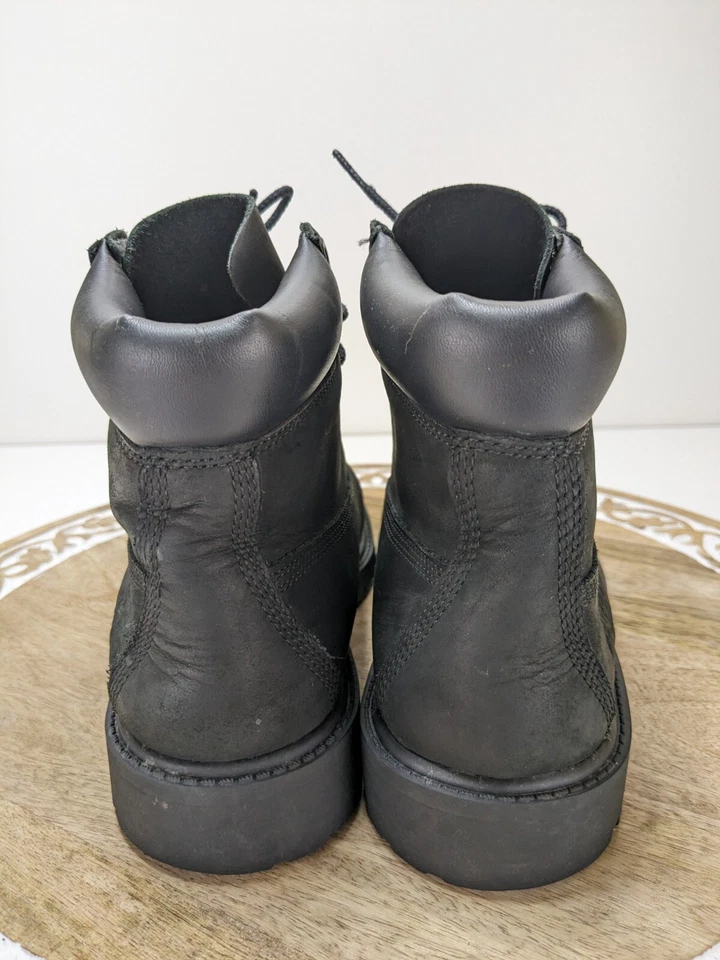 Timberland 6-inch Premium Waterproof Boots Size 5 M 6.5 Women 12907 Black - Image 4 of 4
