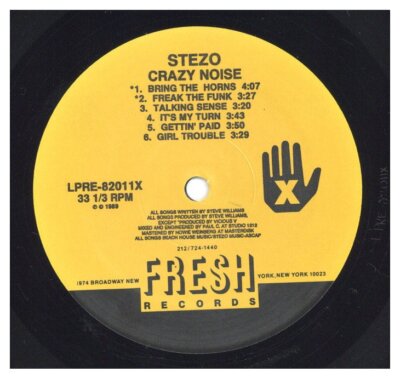Stezo - Crazy Noise '89 LP US ORG!EX/EX+ W/S | eBay
