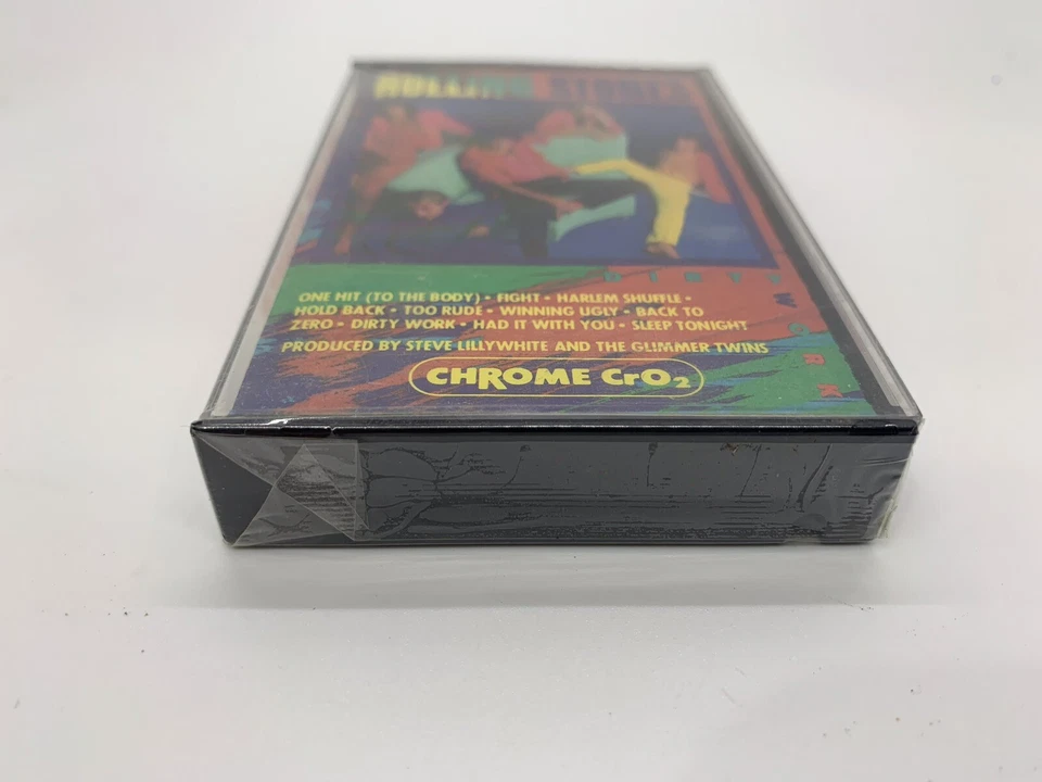 Rolling Stones DIRTY WORK Cassette Tape Chrome CrO2 1986 Factory Sealed Vintage - Image 2 of 4
