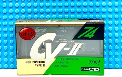 TDK  CV II   74   TYPE II  BLANK CASSETTE TAPE (1) (SEALED)