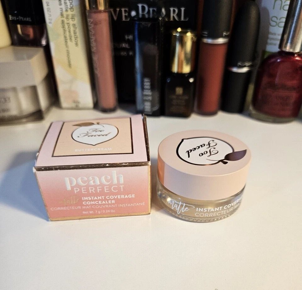 Too Faced Peach Perfect Matte Concealer Instant Coverage BUTTERCREAM (FLAWED) - Image 3 of 4