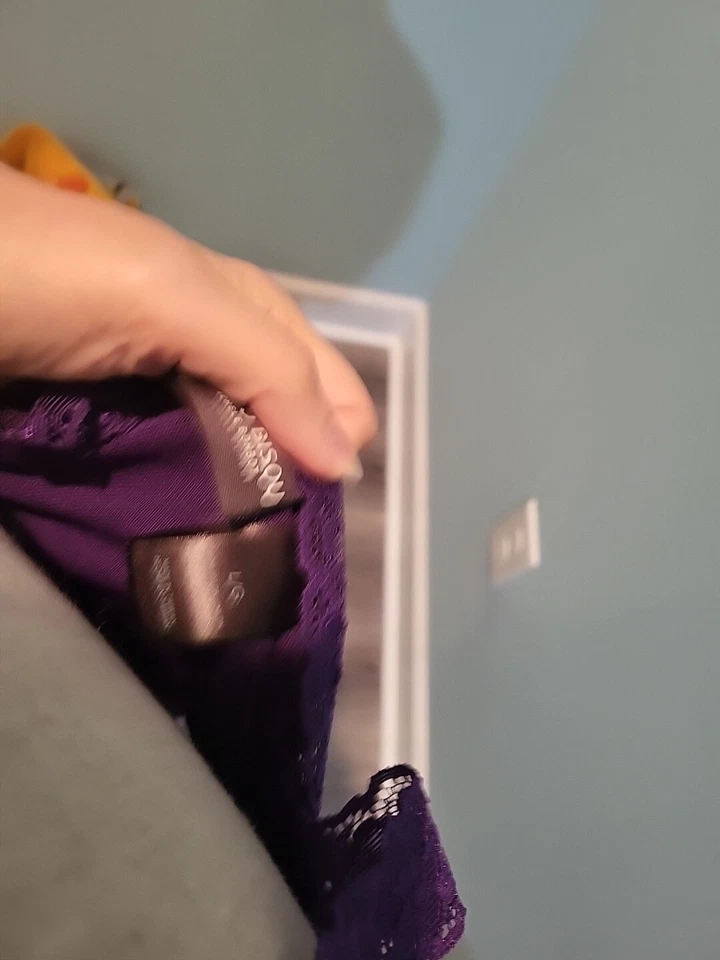 Conjunto Suéter Cárdigan Vintage Encaje Púrpura Bisou, Talla Grande Tanque y Suéter Foto 4 de 4