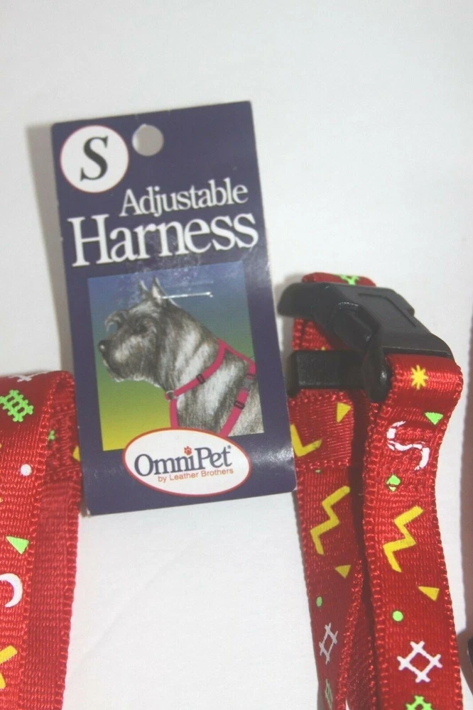 Dog Harness Small Adjustable Fabric OmniPet Mini Poodle Small Dog Puppy Red