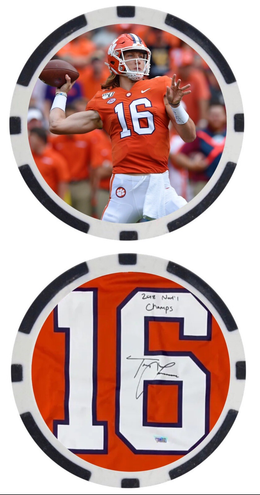 TREVOR LAWRENCE CLEMSON TIGERS POKER CHIP ***SIGNED/AUTO*** eBay