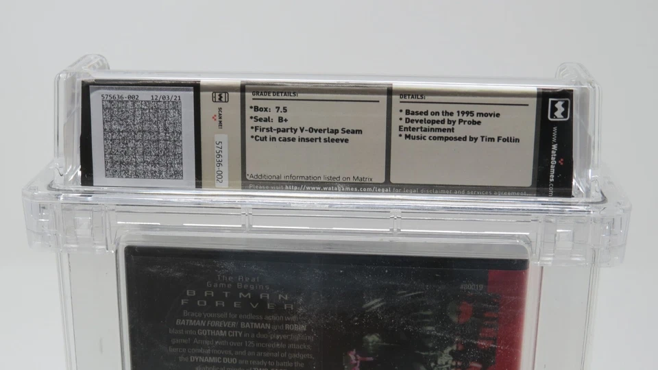 New Batman Forever Sega Genesis Factory Sealed Video Game! Wata Graded 7.5 B+ - Image 4 of 4