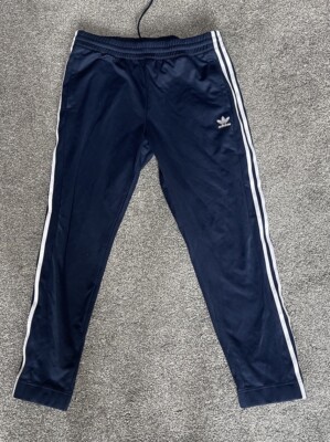 Adidas Originals Men's Popper Pants XL BLUE zip pockets UK