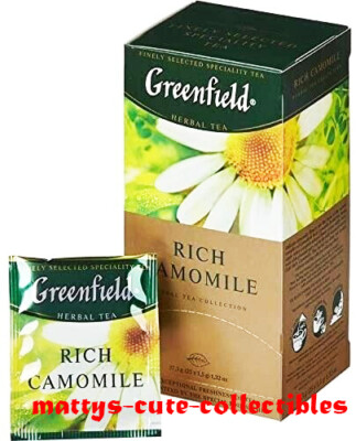 Greenfield Herbal Tea Rich Camomile 25 Tea Bags RF Made in Russia NO GMO