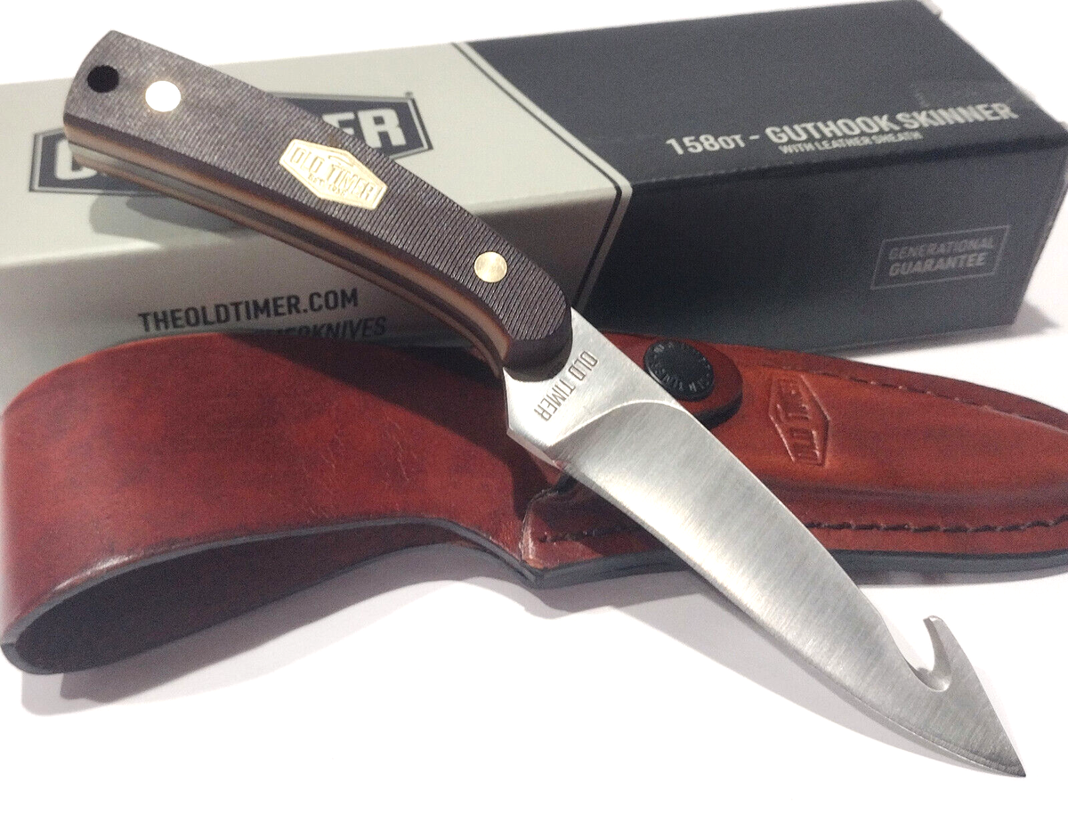 Schrade Old Timer Delrin Sharpfinger Guthook Blade Hunting