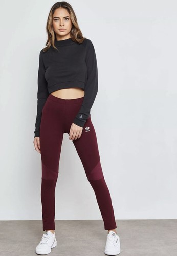 adidas burgundy tights