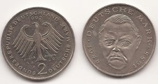 BRD: 2 MARK, LUDWIG ERHARDT, seltene Einzelst...