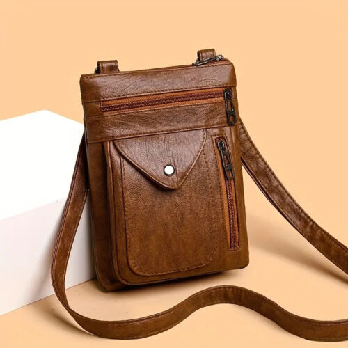 Echt Brasilianisches Leder Schultertasche Handtasche Umhängetasche Organizer Handytaschen - Bild 9 von 11