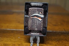NOSE ART WWII AIRPLANE ANGRY SHARK FACE 540 DESIGN ZIPPO LIGHTER MINT IN BOX