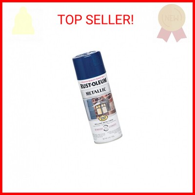 Rust-Oleum 7251830 Stops Rust Metallic Spray Paint, 11 Ounce, Cobalt Blue, 12 Fl