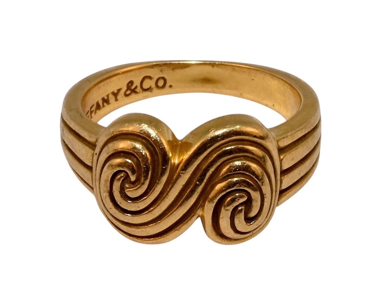 Tiffany ティファニー リング Vintage 1993 Tiffany & Co. 18K 750 Yellow Gold 