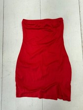 Shein Red Strapless Elastic Slip Dress Womens Size XS
