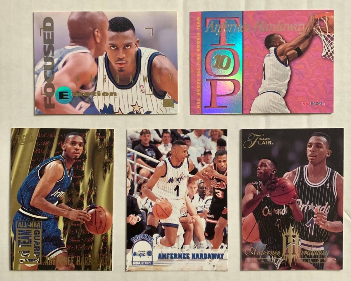 1993-94 Anfernee Hardaway Hoops RC 380, Flair 106, Emotion 69 