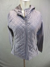 Merrell Size S Womens Gray Full Zip Stand Collar Zip Pockets Quilted Jacket 472