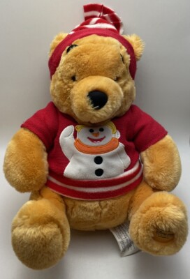 Winnie Pooh Plüsch Ca 30cm   Disney Store Exclusive   Weihnachtspullover