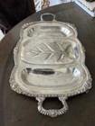 Gorgeous Large Birmingham Silver Co. Silverplate Over Copper Footed Serving Tray — photo 1