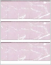 50 Blank Check Stock Paper - 3 Checks On A Page - Burgundy Marble