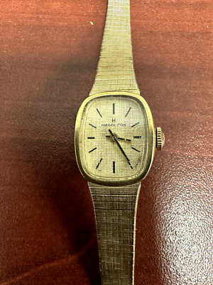 Vintage Hamilton Ladies Dress Watch 10K RGP Bezel-Manual Wind-As Is-Parts Repair Hamilton Swiss Ladies Watch 815070 Manual Wind 10K RGP Bezel  main image 3